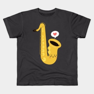 saxophone love Kids T-Shirt